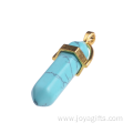 Turquoise Pendant Necklace Jewelry for Women Healing Stone Pendulum